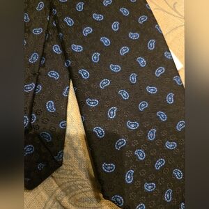 Stegano RICCI Italy Silk NECKTIE BLK & NLUE Paisley Tie
